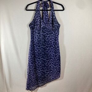 Misdemeanor Womens Asymmetric Babydoll Dress M Sheer Purple Y2K Fairy Grunge